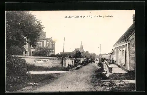 AK Argenvilliers, La Rue principale