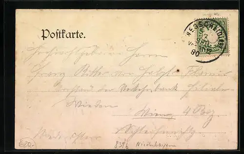 AK Wegscheid, Marktstrasse mit Kirche