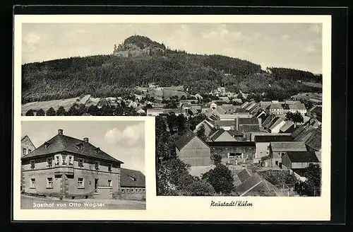 AK Neustadt /Kulm, Gasthof von Otto Wagner, Totalansicht