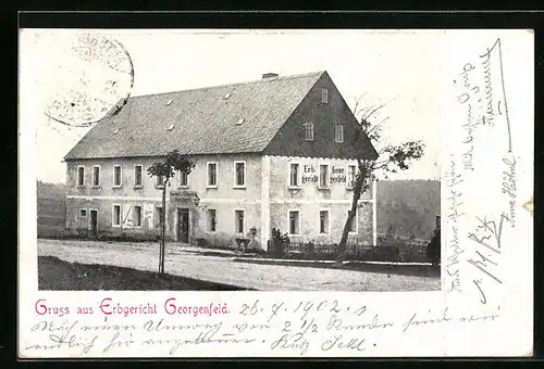 AK Georgenfeld, Gasthof Erbgericht Georgenfeld