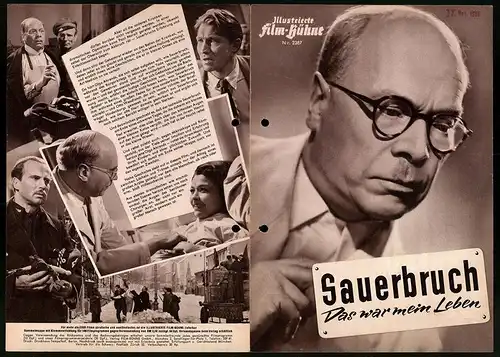 Filmprogramm IFB Nr. 2387, Sauerbruch - Das war mein Leben, Ewald Balser, Heidemarie Hatheyer, Regie: Rolf Hansen