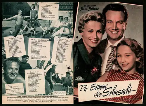 Filmprogramm IFB Nr. 3425, Die Stimme der Sehnsucht, Rudolf Schock, Waltraud Haas, W. Albach-Retty, Regie: Thomas Engel