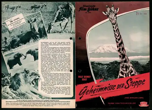 Filmprogramm IFB Nr. 3305, Walt Disney`s Geheimnisse der Steppe, Regie: James Alger