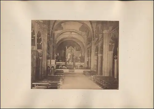 Fotografie unbekannter Fotograf, Ansicht Mailand - Milano, Interieure de l'Eglise S. Ambrogio