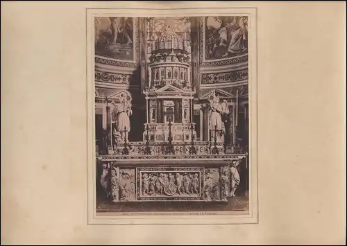 Fotografie unbekannter Fotograf, Ansicht Certosa di Pavia, Altar Maggiore