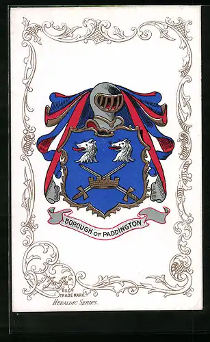 Künstler-AK Borough of Paddington, Wappen