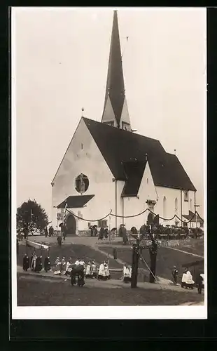 Foto-AK Wiessee, Kirchweihe am 10.10.1926