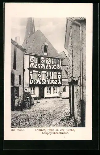 AK Enkirch /Mosel, Haus an der Kirche, Langegrabenstrasse