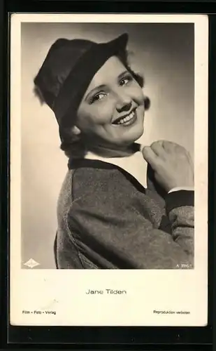 AK Schauspielerin Jane Tilden mit Hut