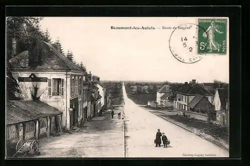 AK Beaumont-les-Autels, Route de Nogent