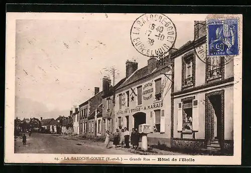 AK La Bazoche-Gouet, Grande Rue, Hôtel de l`Etoile