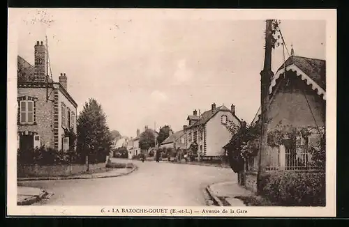 AK La Bazoche-Gouet, Avenue de la Gare