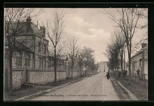 AK Authon-du-Perche, Avenue de la Gare