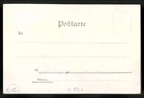 Lithographie Plauen, Restaurant zum Tunnel, Hradschin, Altmarkt