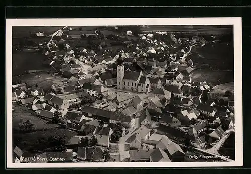 AK Eslarn, Fliegeraufnahme mit Kirche