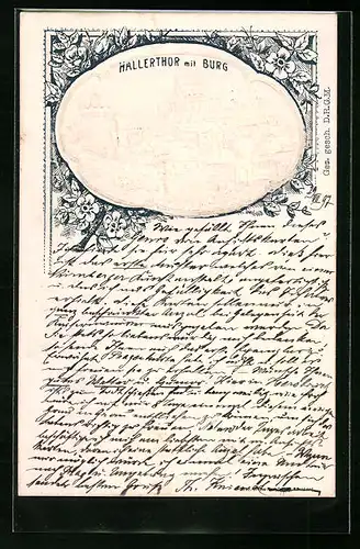 Relief-AK Nürnberg, Hallerthor mit Burg