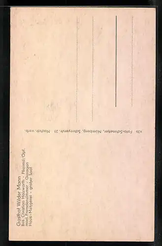 AK Pfreimd /Opf., Gasthof Wilder Mann