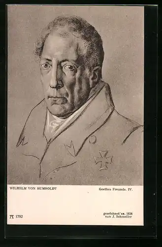 AK Wilhelm von Humboldt, Portrait in Uniform mit Eisernem Kreuz