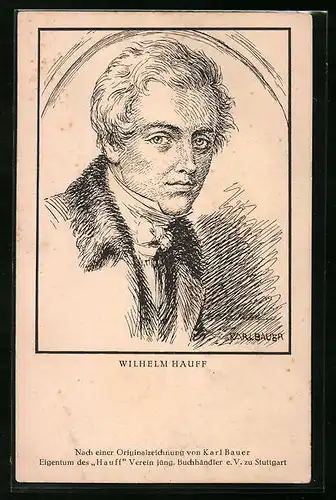 AK Wilhelm Hauff, Portrait