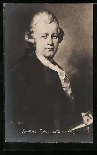 AK Gotthold Ephraim Lessing, Portrait