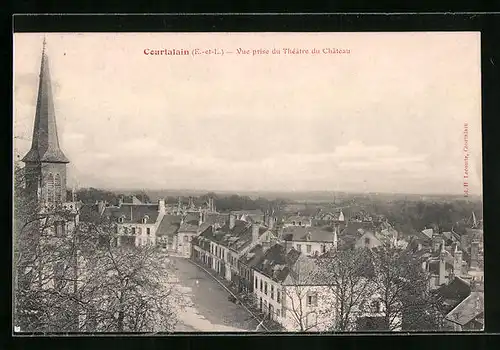 AK Courtalain, Vue prise du Théàtre du Chateau