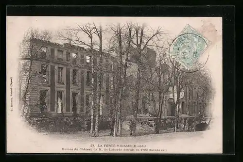 AK La Ferté-Vidame, Ruines du Chateau de M. de Laborde