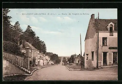 AK Beaumont-Les-Autels, Route de Nogent-le-Rotrou