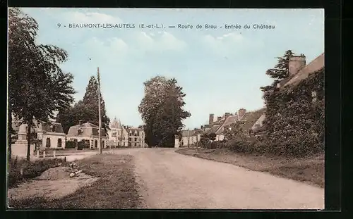 AK Beaumont-Les-Autels, Route de Brou, Entree du Chateau