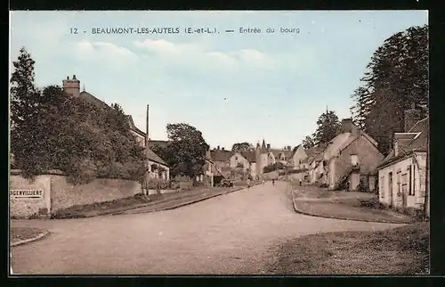 AK Beaumont-Les-Autels, Entree du bourg