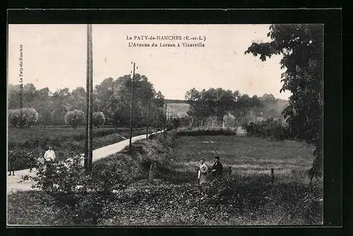 AK Le Paty-de-Hanches, L`Avenue du Loreau a Vinerville