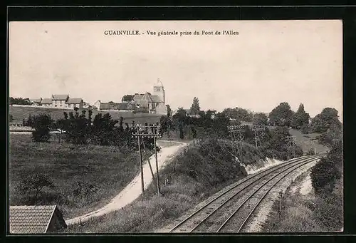 AK Guainville, Vue generale prise du Pont de l`Alleu