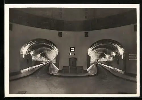 AK Hamburg-St. Pauli, Elbtunnel, Fahrstrassen