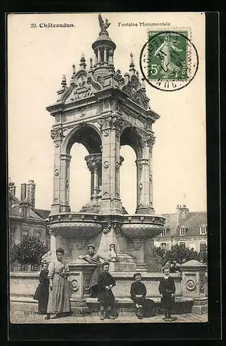 AK Chateaudun, Fontaine Monumentale