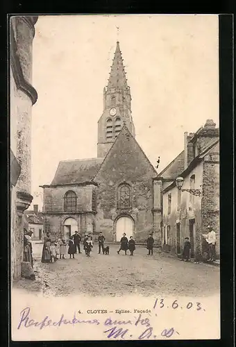 AK Cloyes, Eglise, Facade