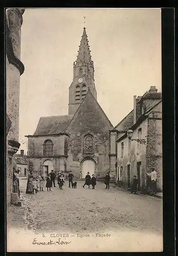 AK Cloyes, Eglise, Facade