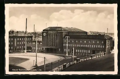 AK Zwickau i. Sa., Neuer Bahnhof