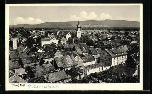 AK Pfungstadt, Teilansicht mit Kirche