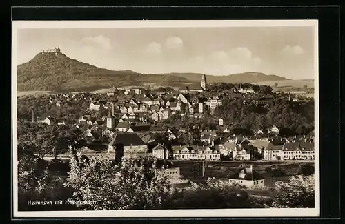 AK Hechingen, Teilansicht mit Hohenzollern