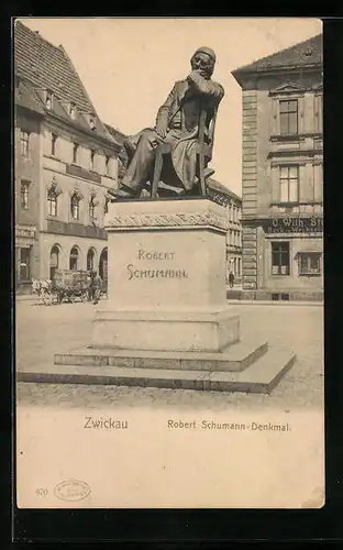 AK Zwickau, Robert Schumann-Denkmal