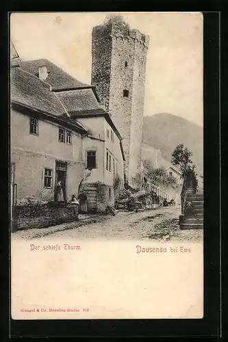 AK Dausenau b. Ems, Der schiefe Turm