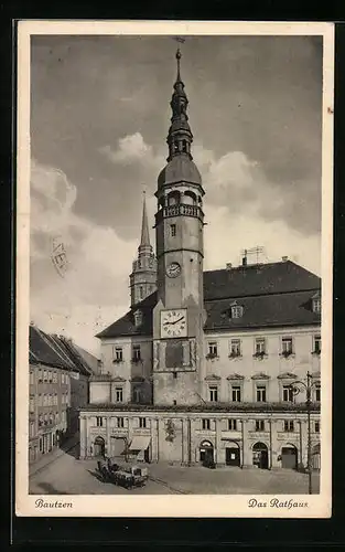 AK Bautzen, Rathaus mit Geschäft
