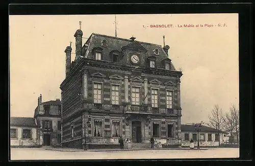 AK Bagnolet, La Mairie et la Place