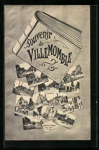 AK Villemomble, Salle des Fetes, Différentes rues, Gare