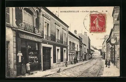 AK Romainville, La Rue de Paris