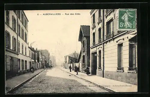 AK Aubervilliers, Rue des Cités