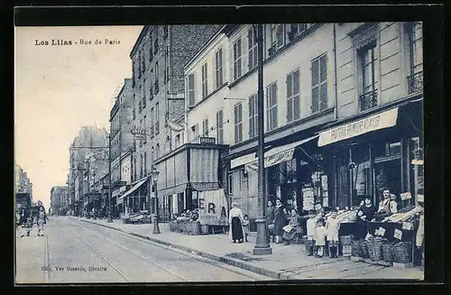 AK Les Lilas, Rue de Paris