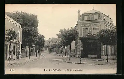 AK Le Raincy. Allée de la Fontaine