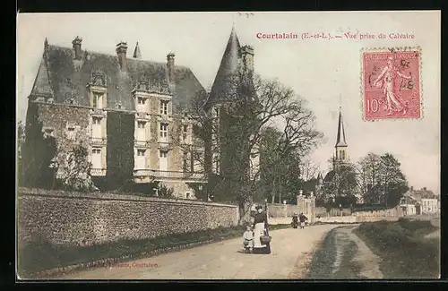 AK Courtalain, Vue prise du Calvaire