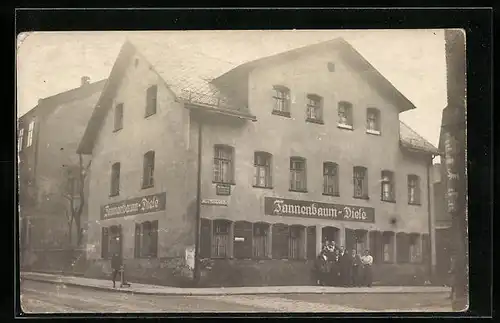 Foto-AK Nürnberg-Wöhrd, Gasthaus Tannenbaum-Diele, Querstrasse Ecke Obere Zwingerstrasse