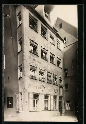 Foto-AK Nürnberg, Gasthaus Böhms Herrenkeller, Theatergasse 19